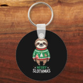 Porte-clés Funny Sloth Lover Christmas Merry Slothmas Ugly Ho (Recto)