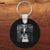 Porte-clés Funny Smoking Dog Meme Cigarette Gen Z Meme Dog Lo (Recto)