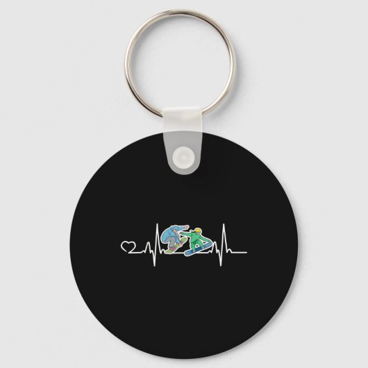 Porte-clés Funny Snowboard Graphisme Snowboard Design (Recto)