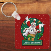 Porte-clés Funny Snowman Merry Christmas Surprise Cartoon (Recto)