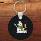 Porte-clés Funny Snowman Nurse Pjs Pajamas Christmas Xmas Wom (Recto)