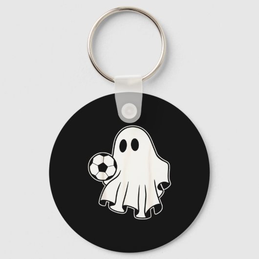Porte-clés Funny Soccer Ghost Playing Soccer Lovers Halloween (Recto)