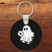 Porte-clés Funny Soccer Ghost Playing Soccer Lovers Halloween (Recto)