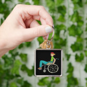 Porte-clés Funny Speedy Wheelchair User (main)