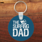 Porte-clés Funny Surfing Papa Surfer Fête des pères (Recto)