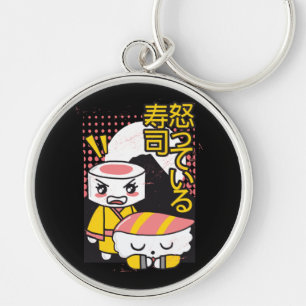 Porte-clés Funny Sushi Karate Fighters Design de dessin