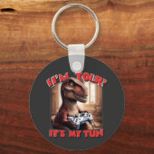 Porte-clés Funny T-Rex Gamer Quote Design (Recto)