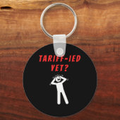 Porte-clés Funny Tarifs Terrifiés Tarifs Anti-Trump Poli (Recto)