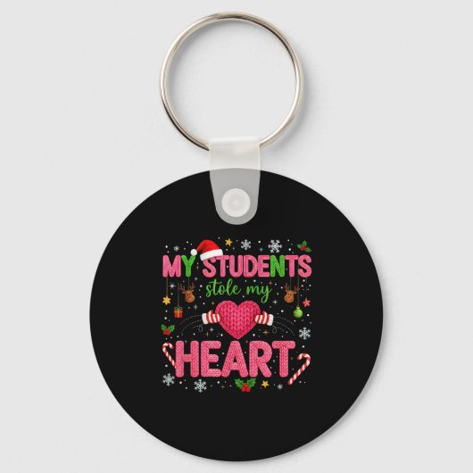 Porte-clés Funny Teacher Xmas My Students Stole My Heart Chri (Recto)