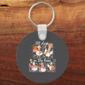 Porte-clés Funny Teachers Silly Goose 100 Day Of School, Goos (Recto)