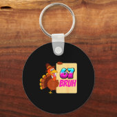 Porte-clés Funny Thanksgiving 67 Baseball Drip Gobble Turkey  (Recto)