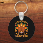 Porte-clés Funny Thanksgiving Kids Joke Meme Guess What Turke (Recto)