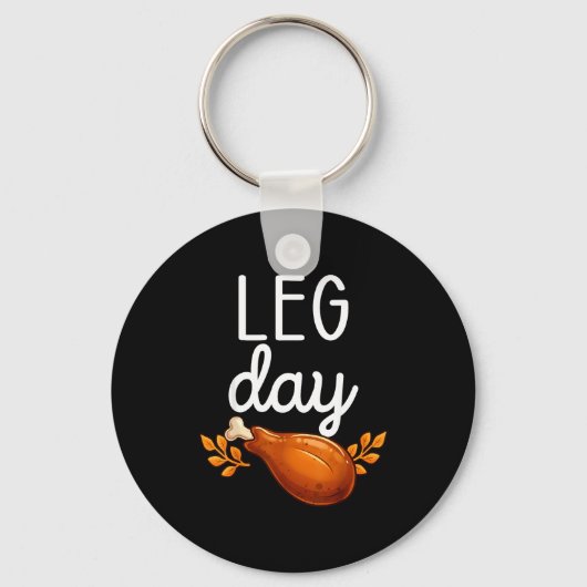 Porte-clés Funny Thanksgiving Leg Day Family Matching Turkey (Recto)