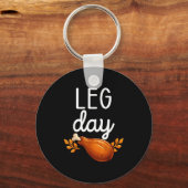Porte-clés Funny Thanksgiving Leg Day Family Matching Turkey (Recto)