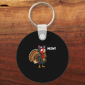 Porte-clés Funny Thanksgiving Turkey Meow Cat Disguise Men Wo (Recto)