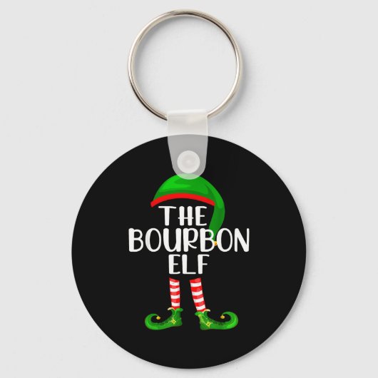 Porte-clés Funny The Bourbon Elf Matching Family Christmas (Recto)