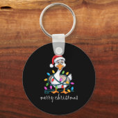 Porte-clés Funny Tired Goose Christmas Lights Silly Holiday F (Recto)