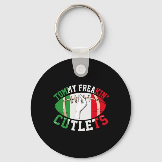 Porte-clés Funny Tommy Freakin' Cutlets New Jersey Italy Flag (Recto)