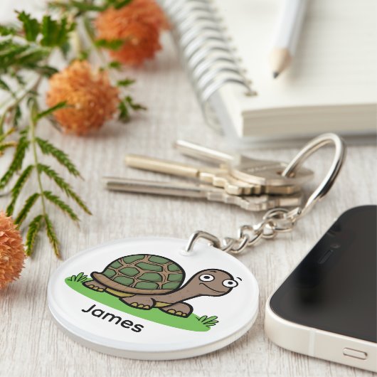 Porte-clés Funny Tortoise Custom (Devant droit)