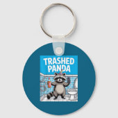 Porte-clés Funny Trashed Panda Raccoon Gets Drunk  (Recto)