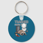 Porte-clés Funny Trashed Panda Raccoon Gets Drunk (Recto)
