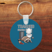 Porte-clés Funny Trashed Panda Raccoon Gets Drunk  (Recto)