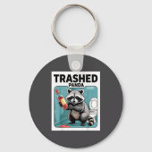 Porte-clés Funny Trashed Panda Raccoon Gets Drunk  (Recto)