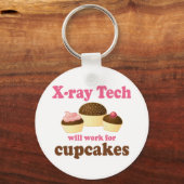 Porte-clés Funny travaillera pour Cupcakes X-ray Tech (Recto)