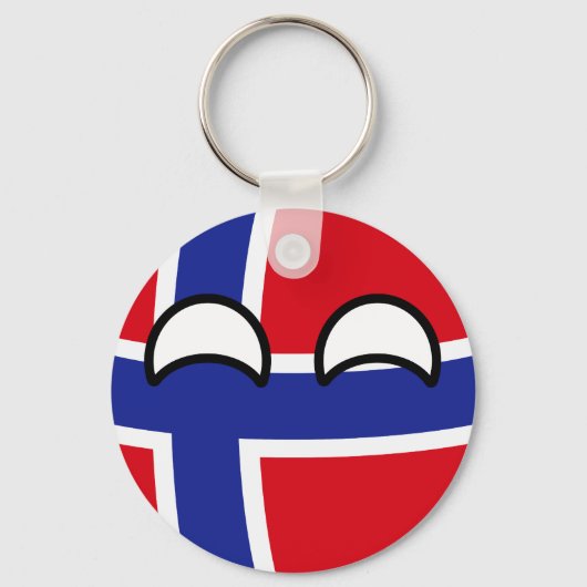 Porte-clés Funny Trending Geeky Norway Countryball (Recto)