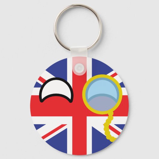 Porte-clés Funny Trending Geeky Royaume-Uni Countryball (Recto)