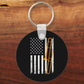 Porte-clés Funny Trombone Art For Men Women Jazz Music Trombo (Recto)