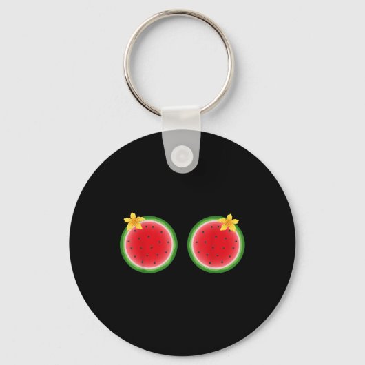 Porte-clés Funny Tropical Watermelon Slice S Vacances d'été (Recto)