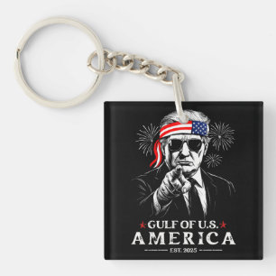 Porte-clés Funny Trump Golfe Des USA Amérique 2025 4 juillet