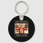 Porte-clés Funny Trump Make Christmas Great Again Xmas Family (Recto)