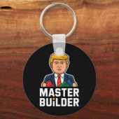 Porte-clés Funny Trump Master Builder Blocs Cadeau (Recto)