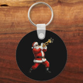 Porte-clés Funny Trumpet Santa Christmas Graphic Player Trump (Recto)