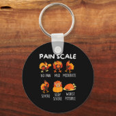 Porte-clés Funny Turkey Pain Scale Thanksgiving Cna Er Nurse (Recto)