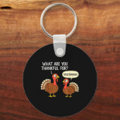 Porte-clés Funny Turkey Thanksgiving Thankful For Vegetarians (Recto)