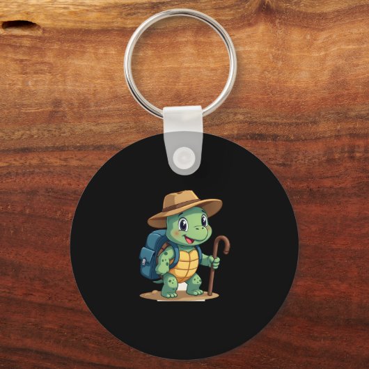 Porte-clés Funny Turtle Hiking Graphic Camping Lover Adventur (Recto)
