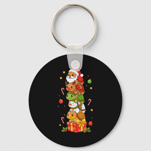 Porte-clés Funny Turtle Santa Elf Snowman Christmas Womens Me (Recto)