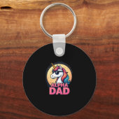 Porte-clés Funny Unicorn Dad Laufey Men Father's Day Christma (Recto)
