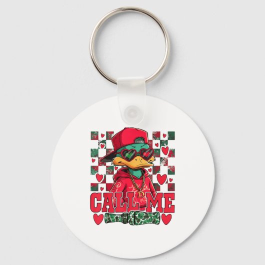 Porte-clés Funny Valentine's Day Boy Duck Hunting Call Me Tod (Recto)