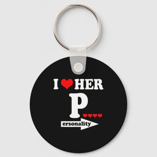 Porte-clés Funny Valentine's Day Couple Matching I Love Her I (Recto)