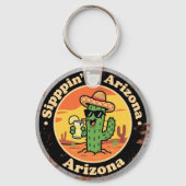 Porte-clés Funny Vintage Arizona Sippin Cactus (Verso)