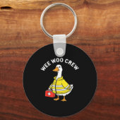 Porte-clés Funny Wee Woo Crew Goose Emt Paramedic Firefighter (Recto)