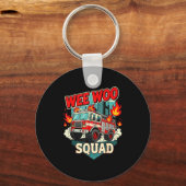 Porte-clés Funny Wee Woo Squad Fire Department Firefighter Fi (Recto)