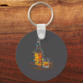 Porte-clés Funny Whiskey Christmas Graphics Lights Lover Long (Recto)