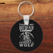 Porte-clés Funny Wolf Design Human Costume I'm A Wolf  (Recto)