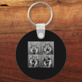 Porte-clés Funny Wolf Photo Booth Sungles Dog  (Recto)
