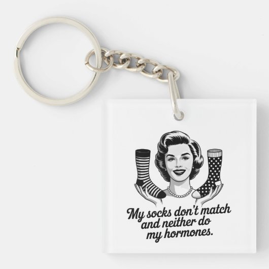 Porte-clés Funny Women Over 40 Sock Keychain (Devant)